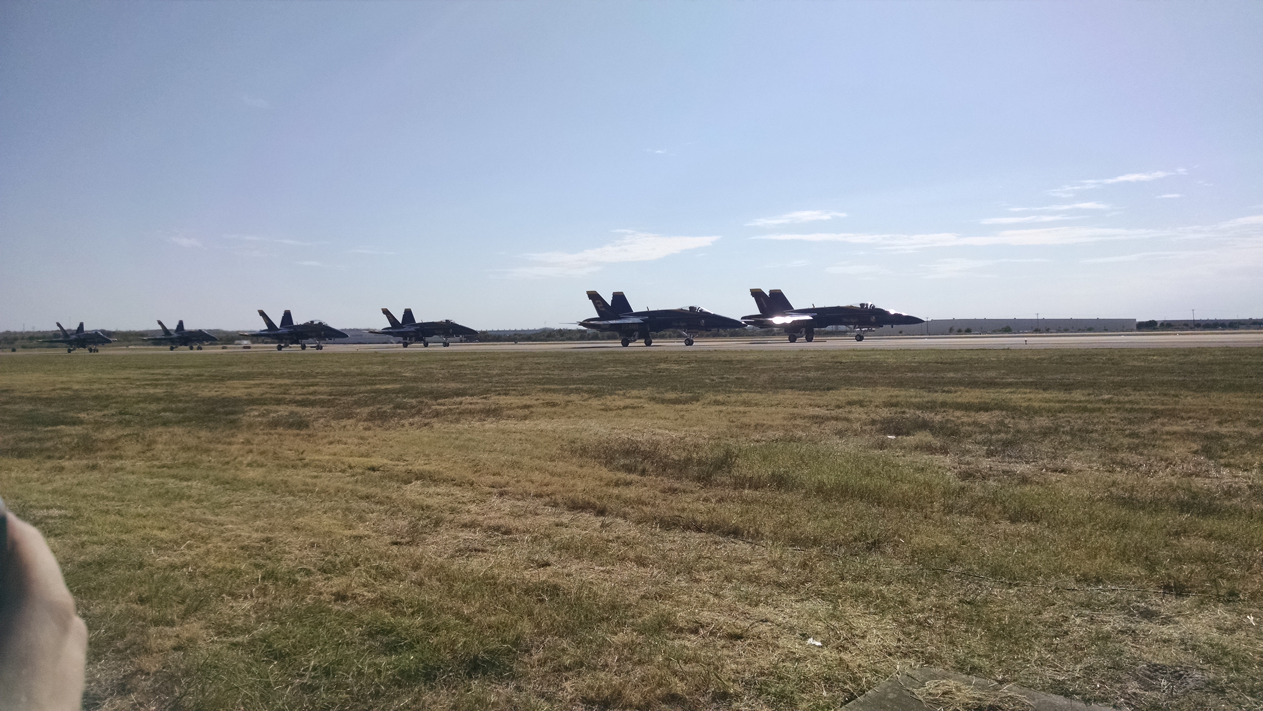 Blue Angles F-18s taxiing